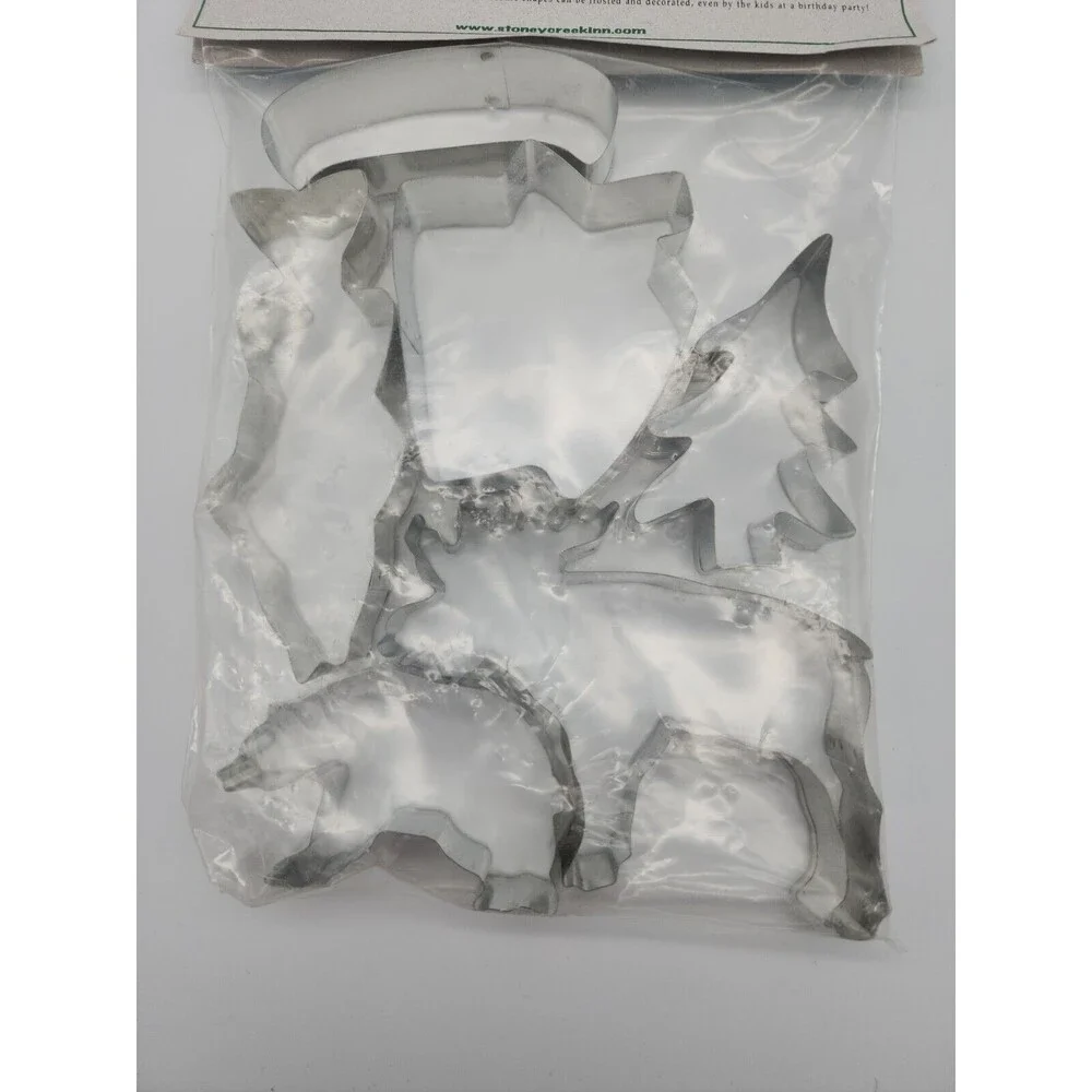 Stoney Creek Cookie Cutters Metal Set of 6 HS337 & Recipe Wildlife Outdoor